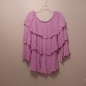 Fashion Nova Lilac Ruffled Mini Dress